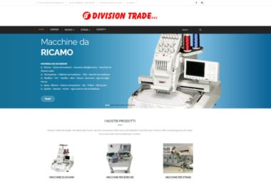 sito web aperto in divisiontrade , in primo piano macchina da ricamo